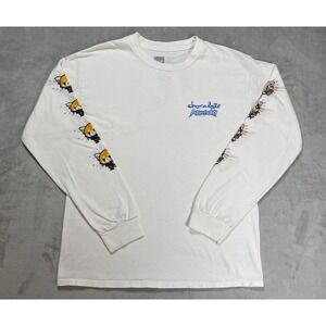 Chocolate Skateboards x Sanrio Agretsuko Long Sleeve Shirt Men's M White Anime